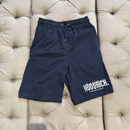 Hoodrich Grey Script Shorts 'Navy' (Second hand)