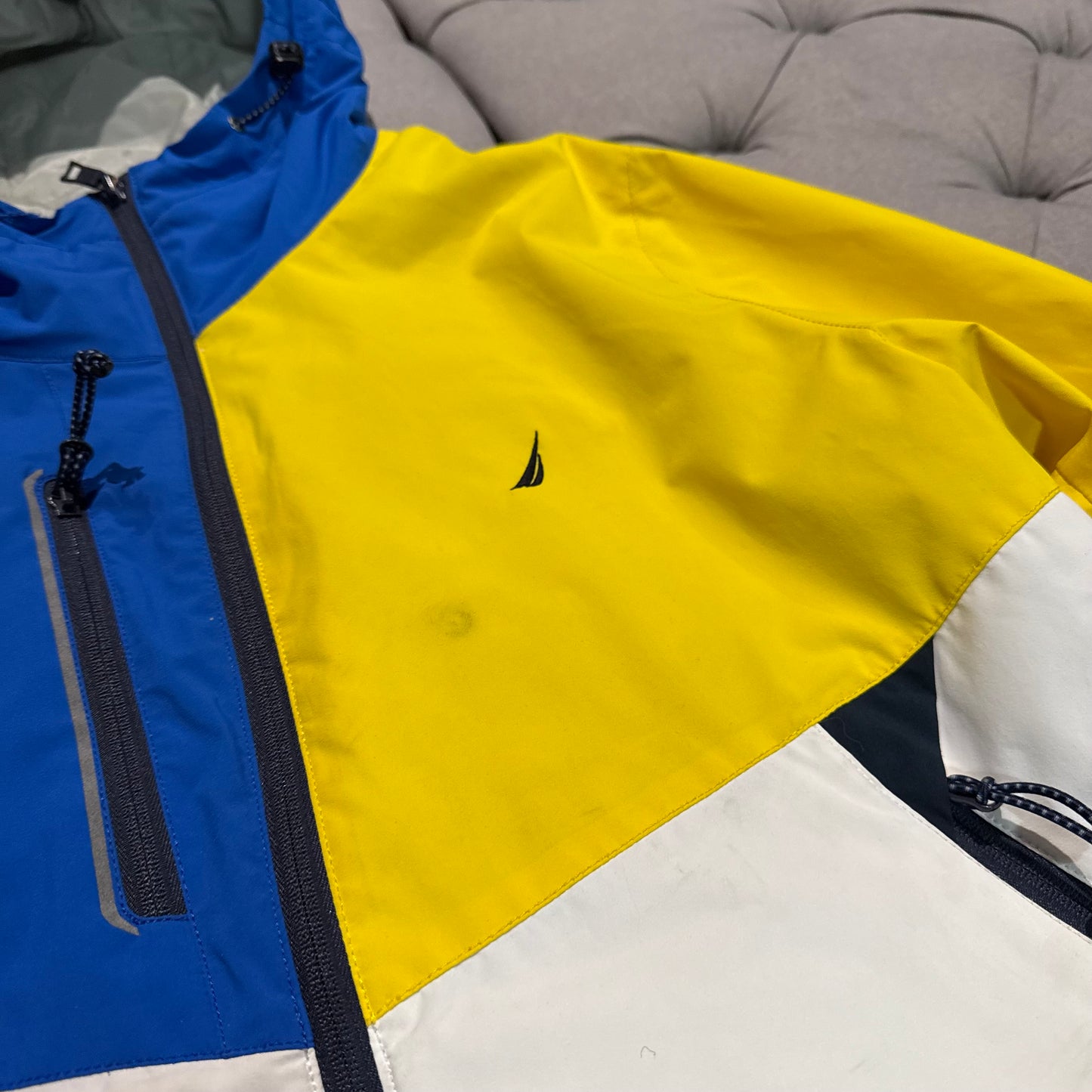 Nautica Sailing Jacket 'Blue Yellow' Panel (Second hand)