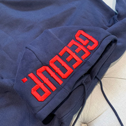 Geedup Hoodie Ten years In The Field 'Navy/Red' (Second hand)