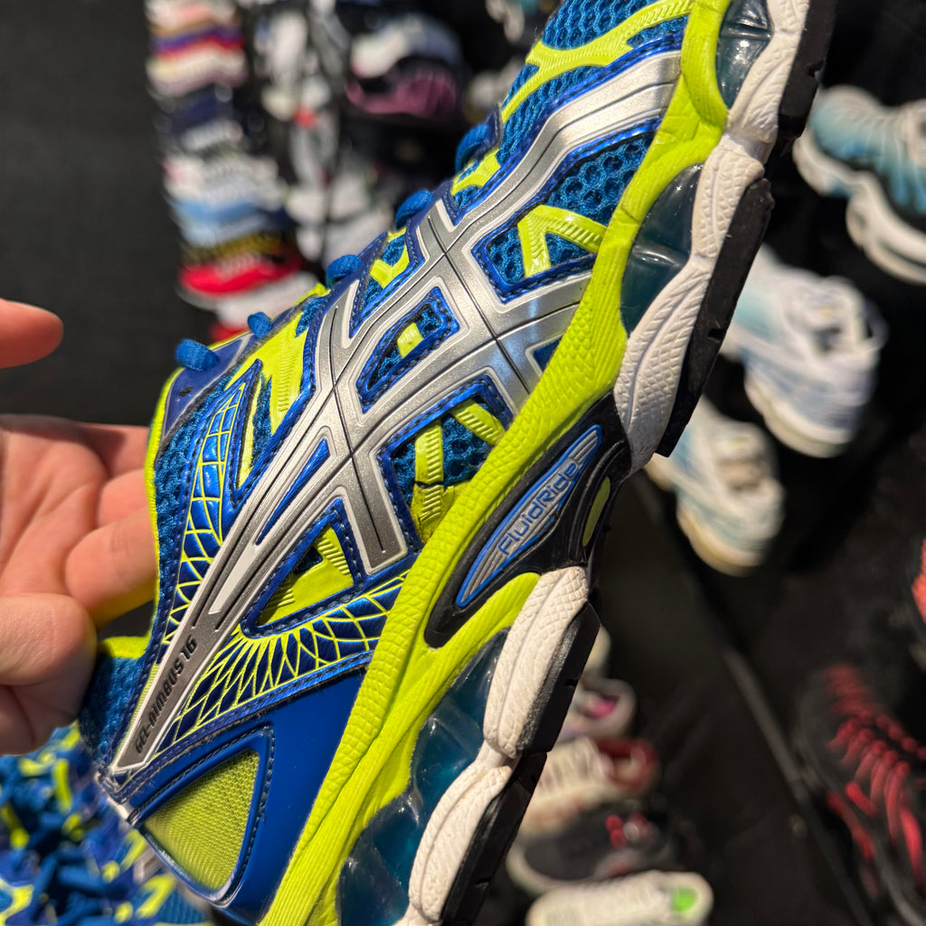 Asics Gel Nimbus 16 'Island Blue Lightning Lime' (Second hand)