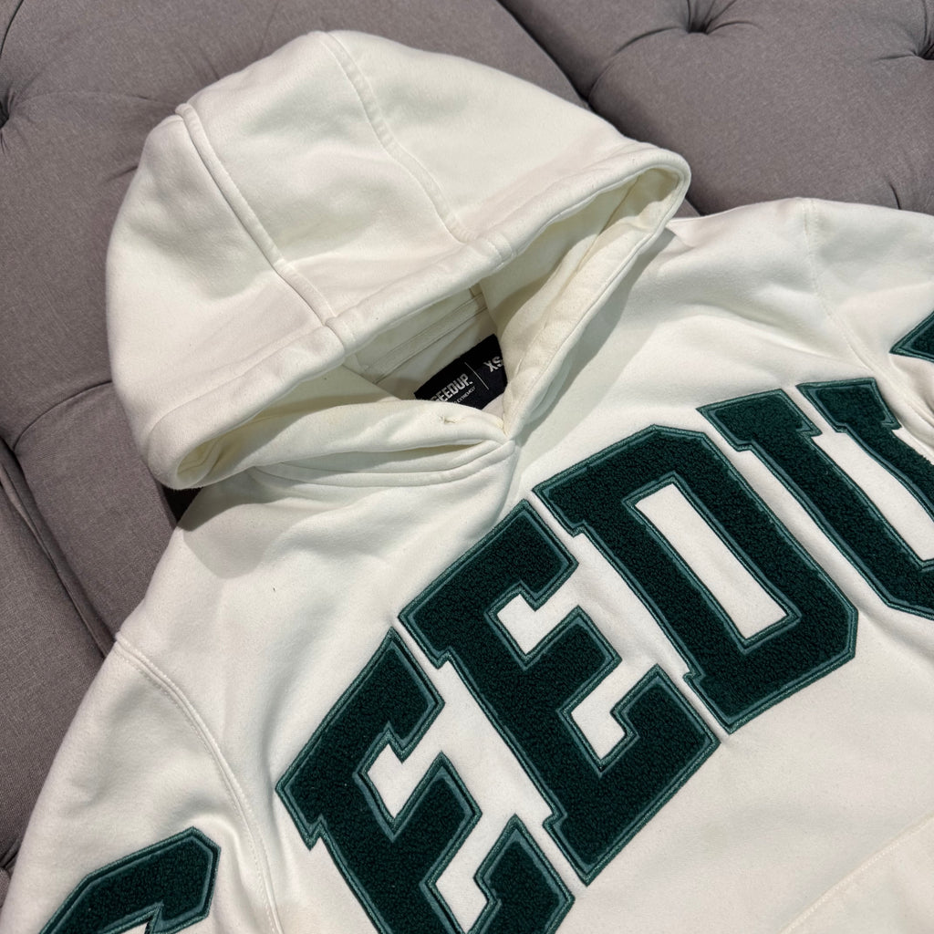 Geedup Team Logo Hoodie 'White Green' (Second hand)