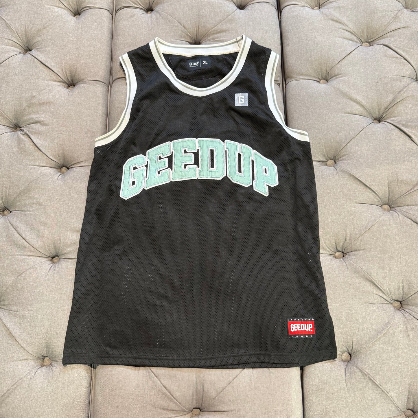Geedup Team Logo Jersey 'Black Teal' (Second hand)