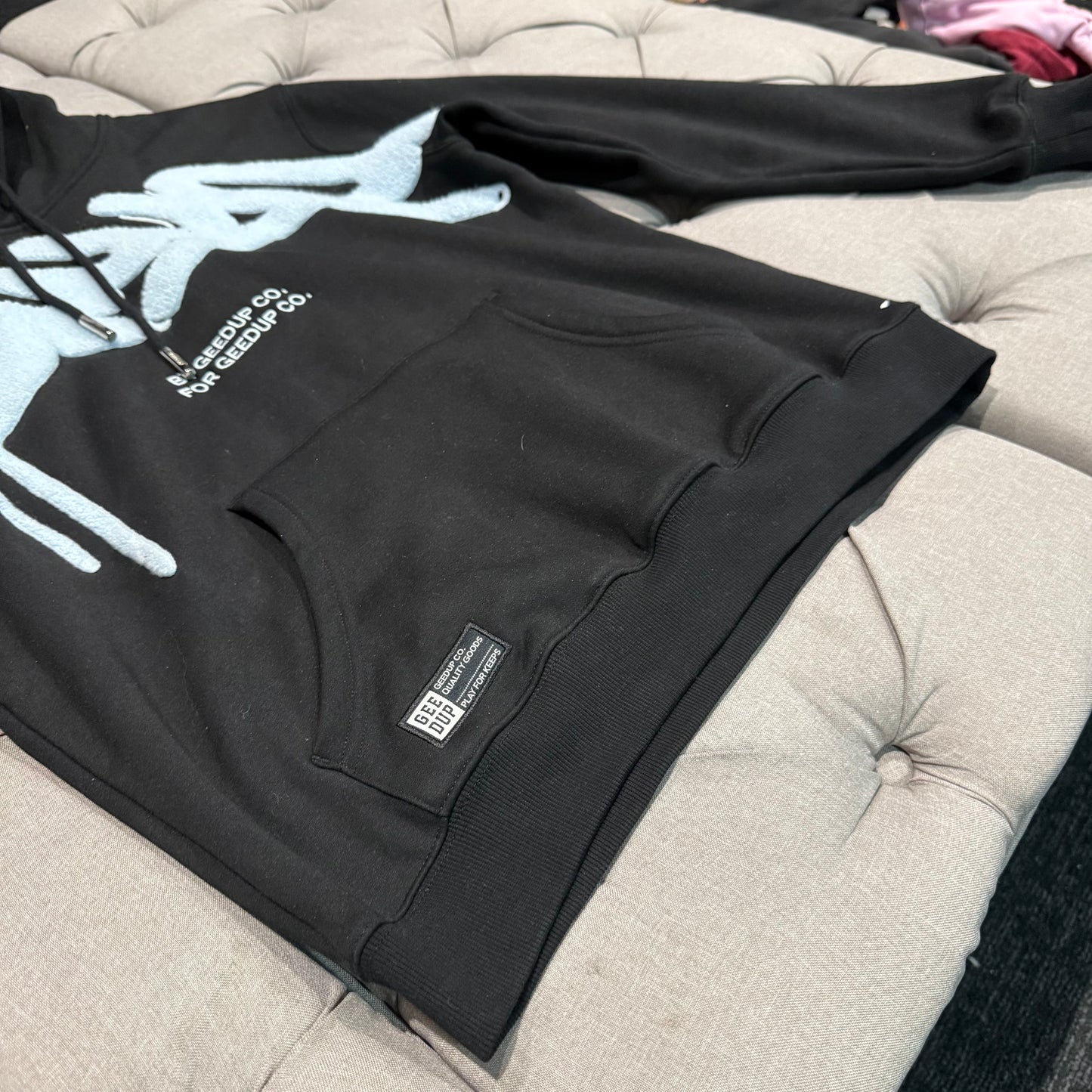 Geedup Handstyle Hoodie 'Baby Blue/Black' (Second hand)