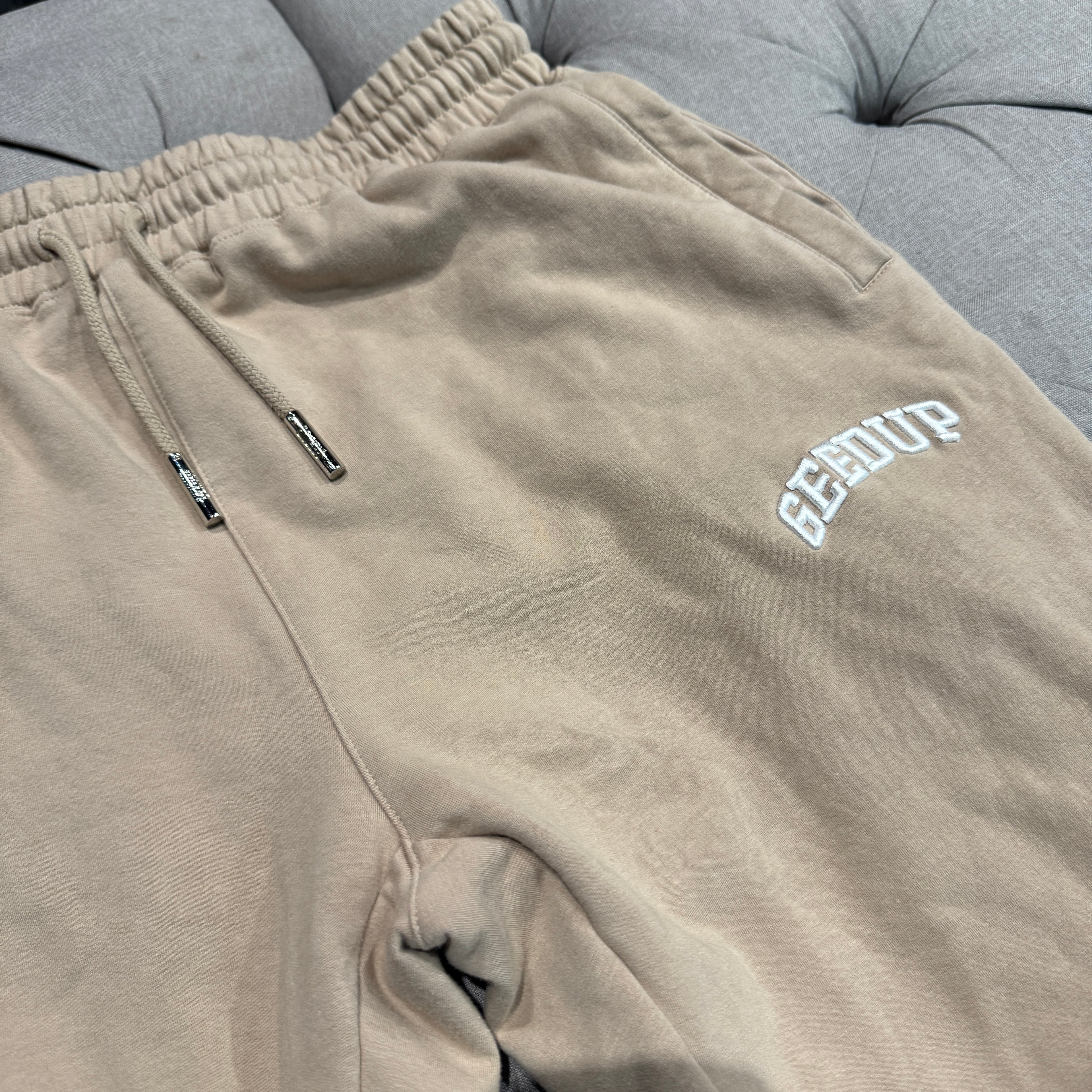 Geedup Small Logo Track Pants 'Brown' (Second hand)