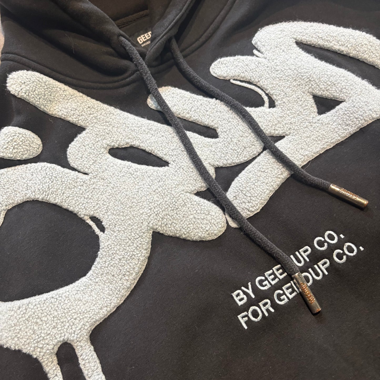 Geedup Handstyle Hoodie 'Black Baby Blue' (Second hand)