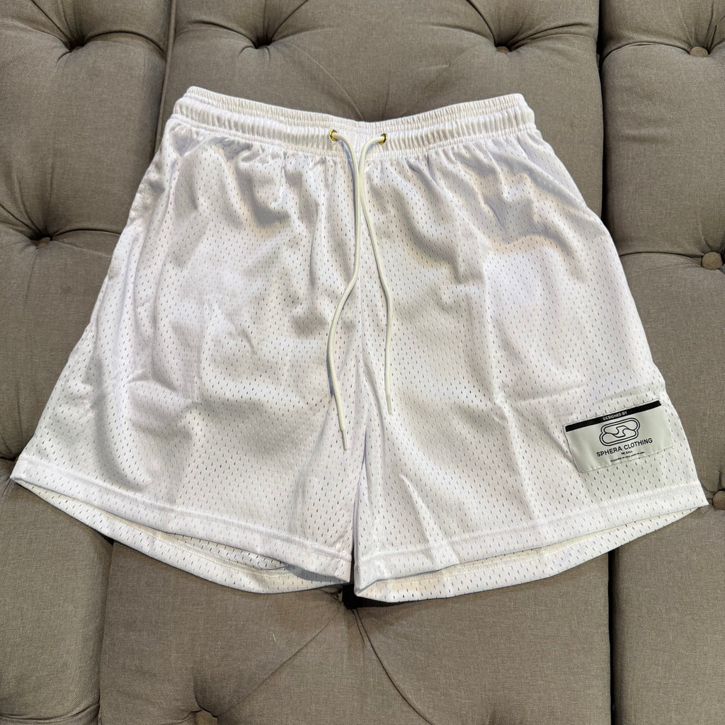 Sphera Mesh Shorts 'Triple White' (Brand New)