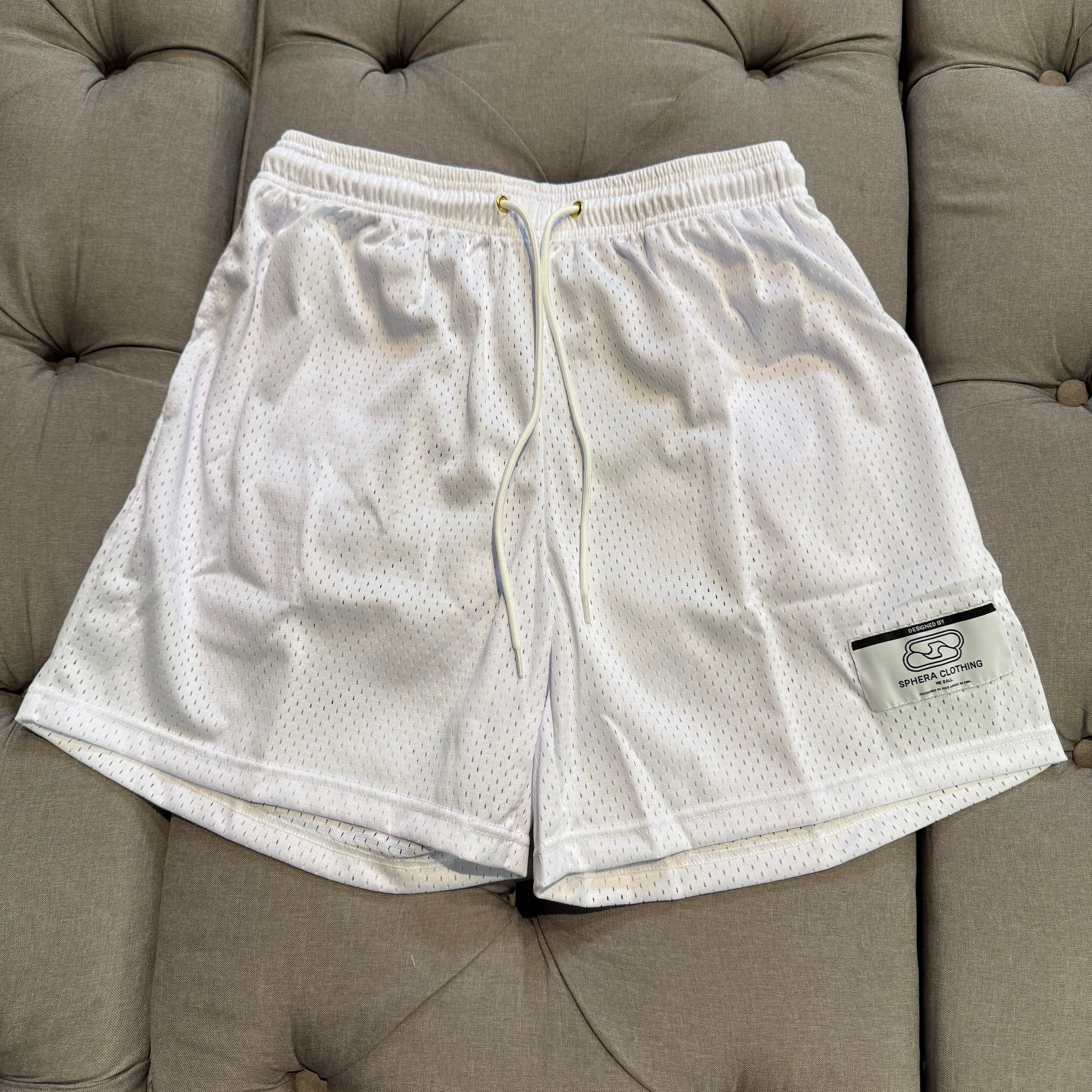 Sphera Mesh Shorts 'Triple White' (Brand New)