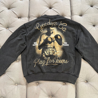 Geedup PFK Boxer Crewneck 'Washed Black' (Brand New)