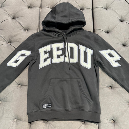 Geedup Team Logo Hoodie 'Ashpalt Grey White' (Second hand)