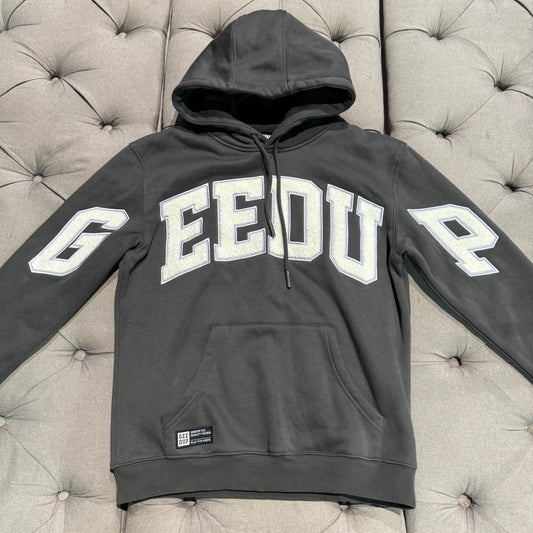 Geedup Team Logo Hoodie 'Ashpalt Grey White' (Second hand)