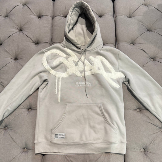Geedup Handstyle Hoodie 'Grey White' (Second hand)