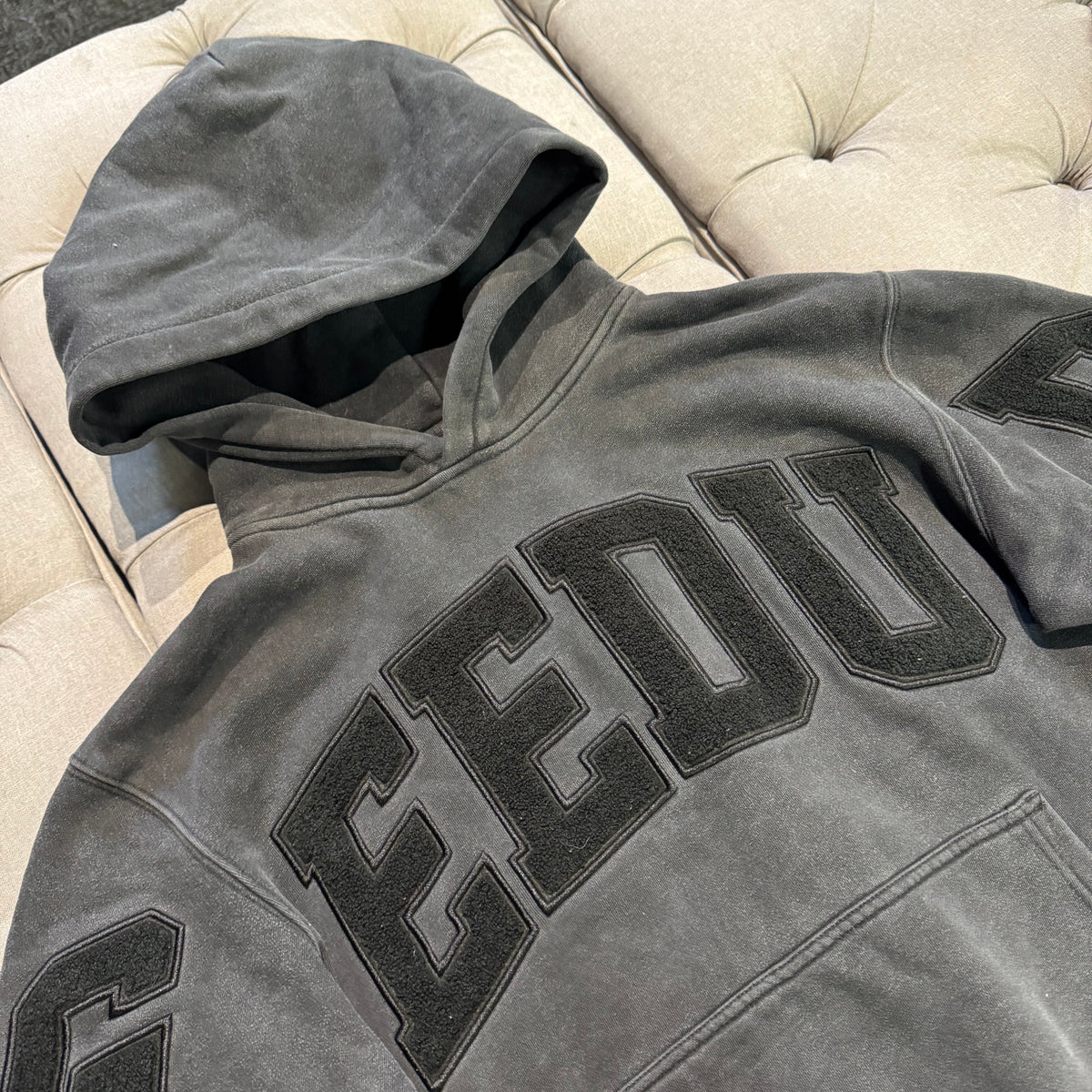 Geedup Team Logo Hoodie 'Washed Black' (Second hand)