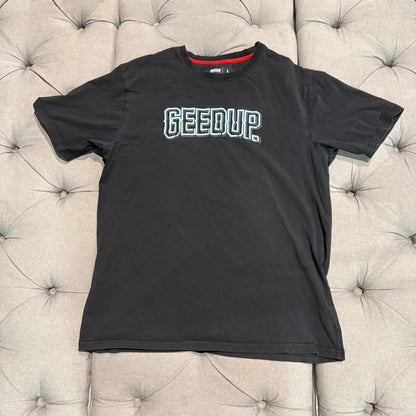 Geedup Team Logo Embroided T-shirt 'Black Blue' (Second hand)