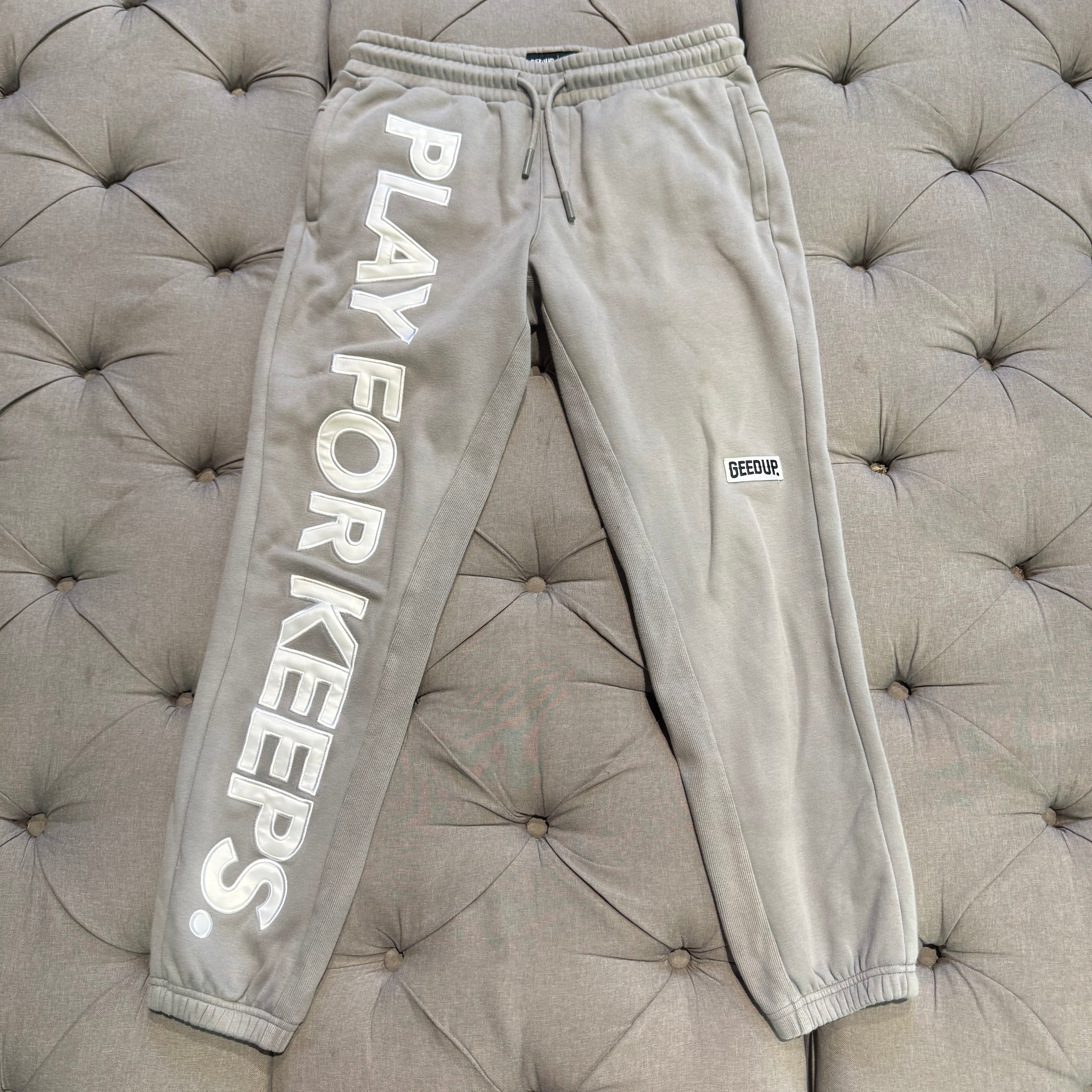 Geedup PFK Track Pants 'Grey White' (Second hand)