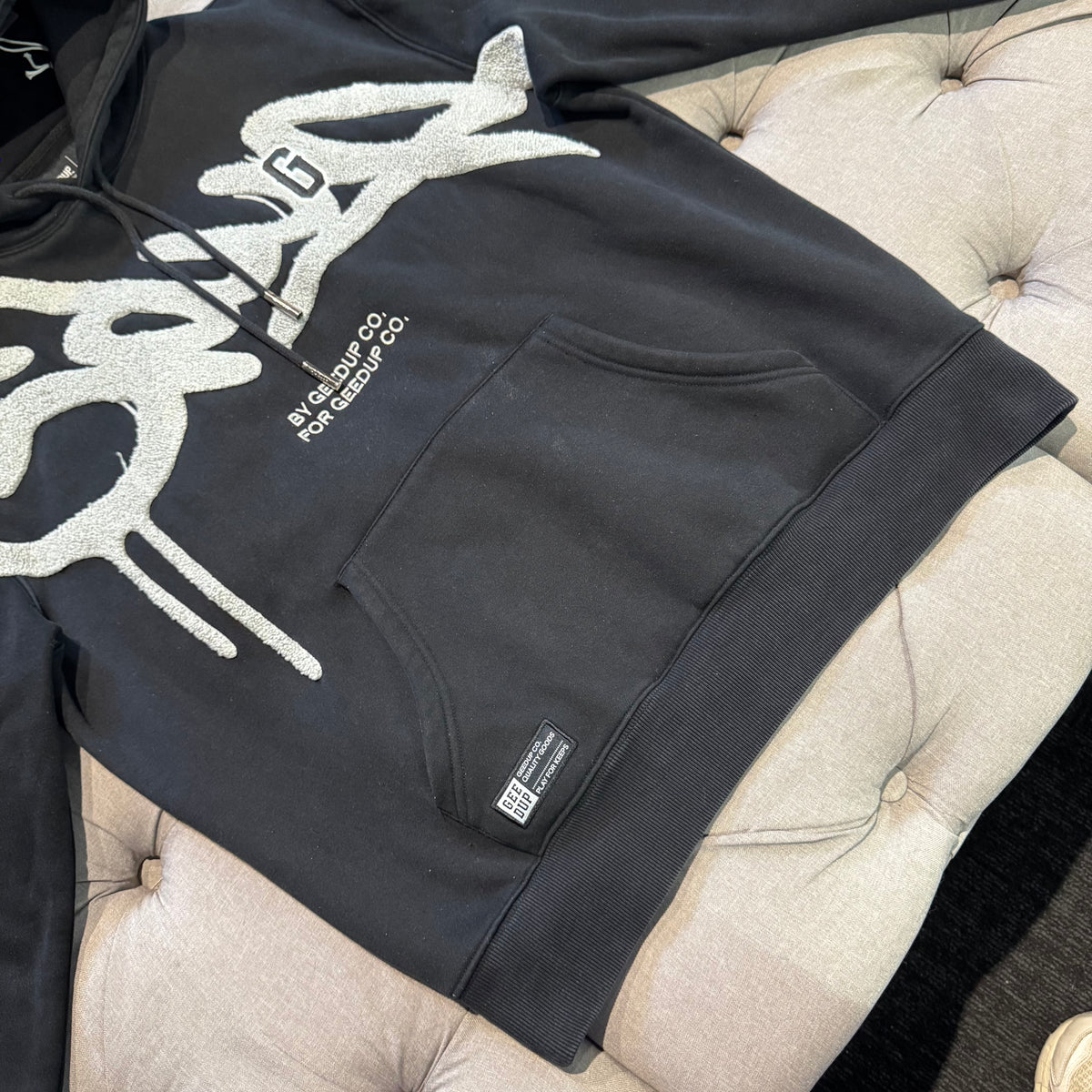 Geedup Handstyle G Hoodie 'Black Grey' (Second hand)