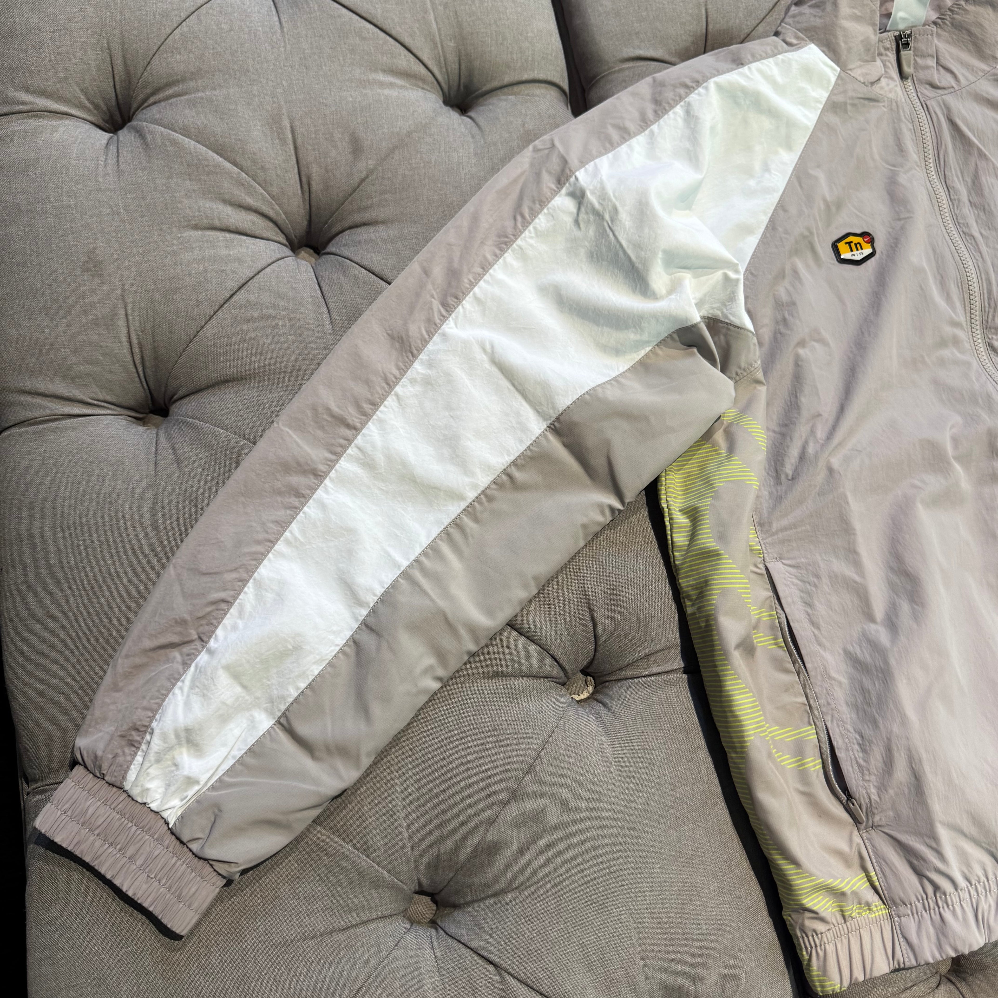 Nike TN Parachute Track Jacket 'White Grey Neon' (Second hand)