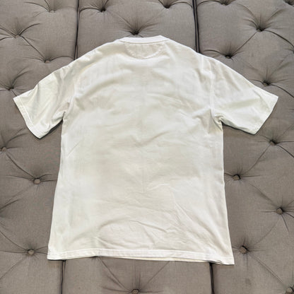 Geedup Embroided Shoulder Team Logo T-shirt 'White Grey' (Second hand)
