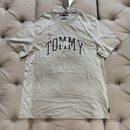 Tommy Hilfiger Regular Fit Arch Logo T-shirt 'Grey Navy White'