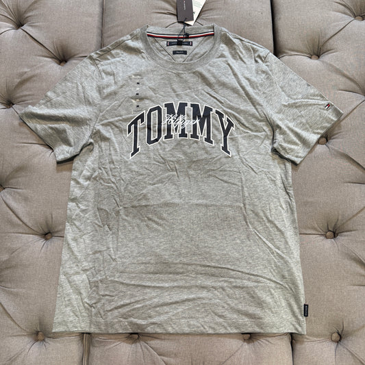 Tommy Hilfiger Regular Fit Arch Logo T-shirt 'Grey Navy White'