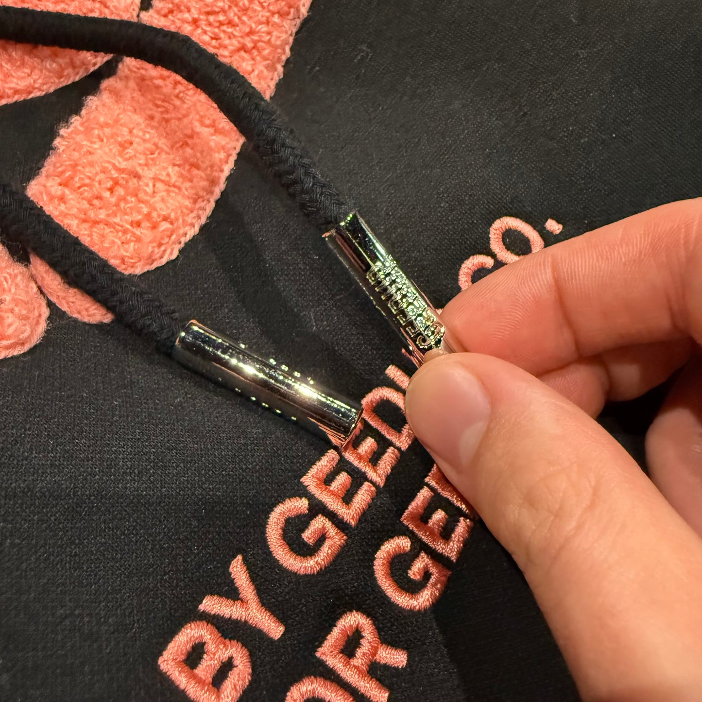 Geedup Handstyle Hoodie 'Black Peach' (Second hand)