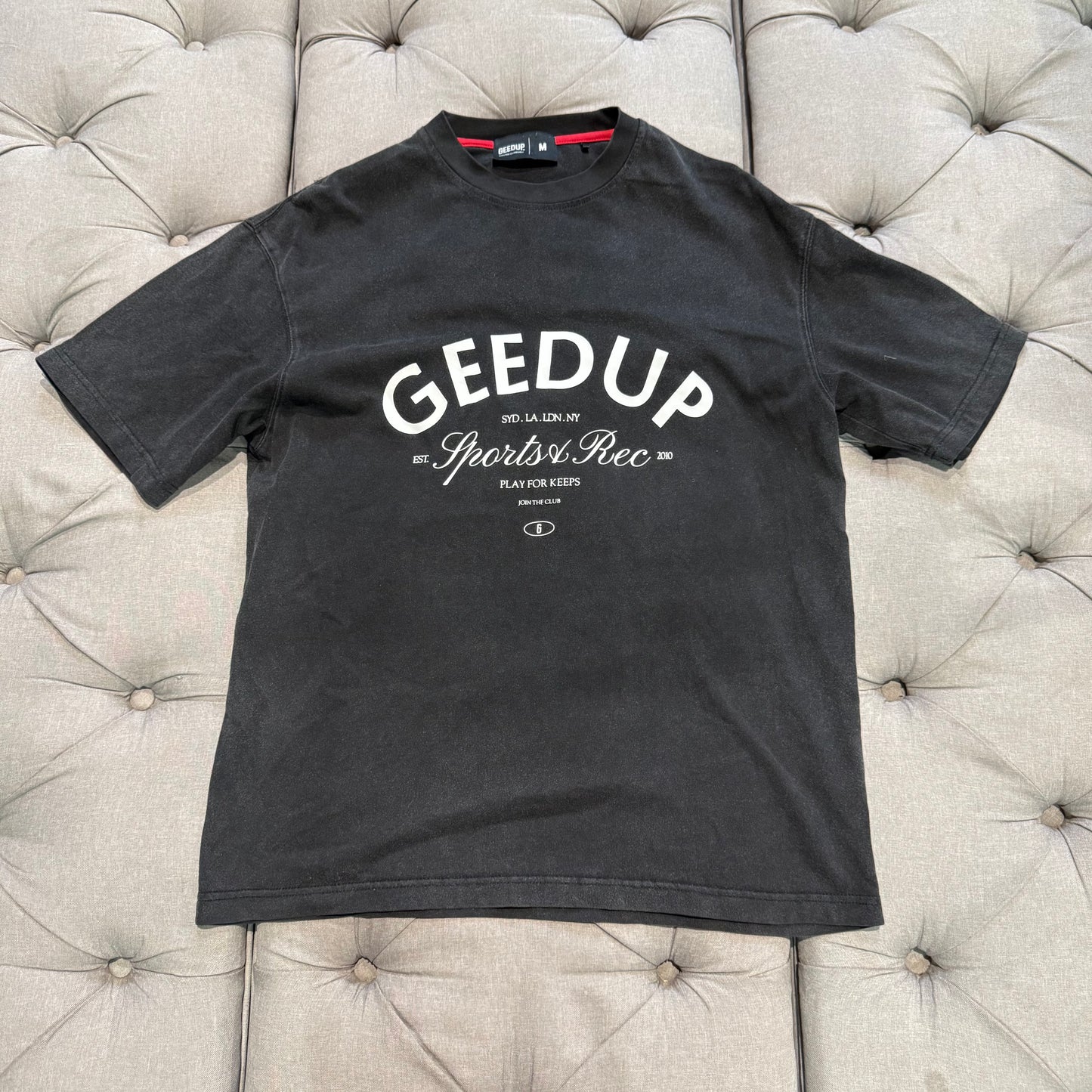 Geedup Sports Rec T-shirt 'Washed Black' (Second hand)