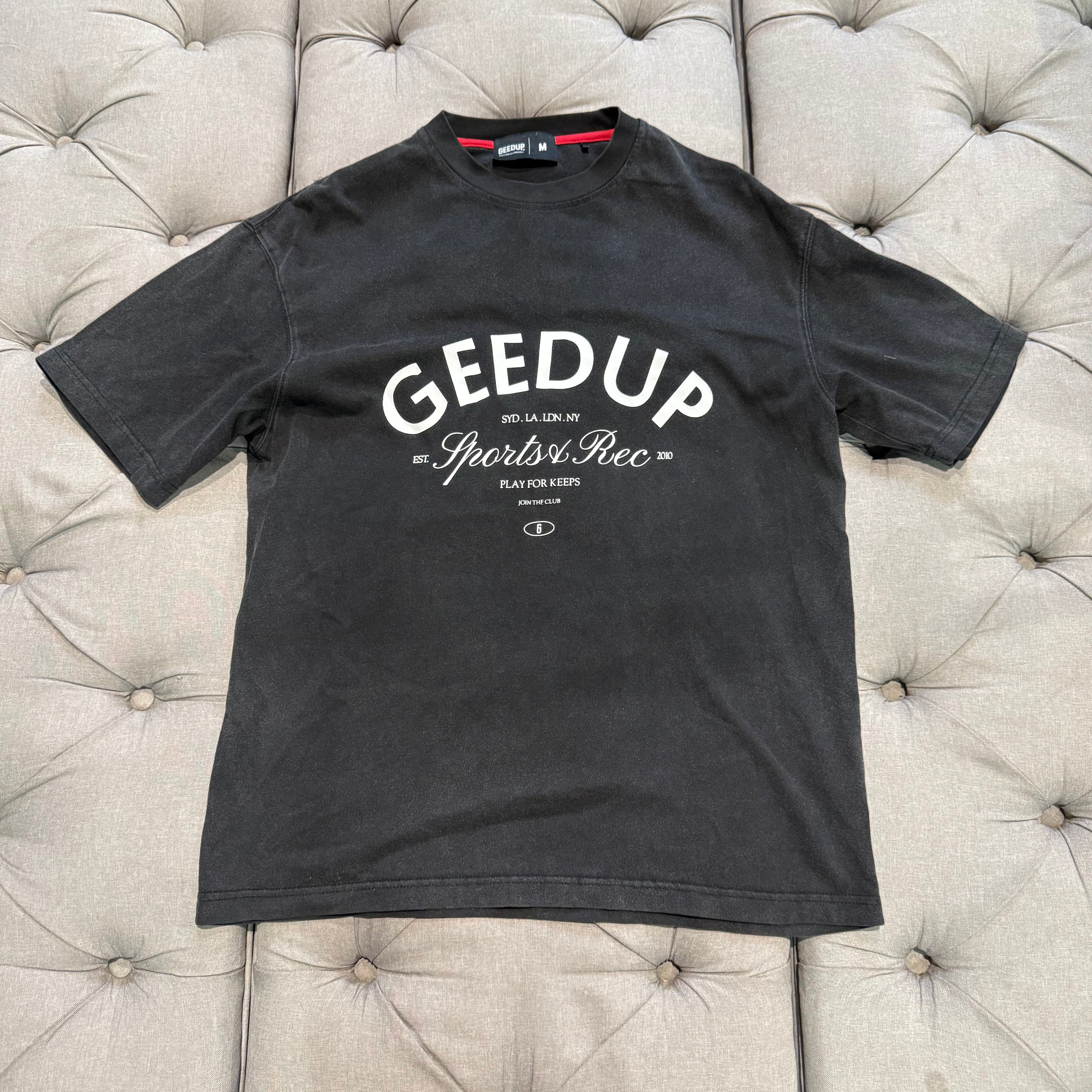 Geedup Sports Rec T-shirt 'Washed Black' (Second hand)