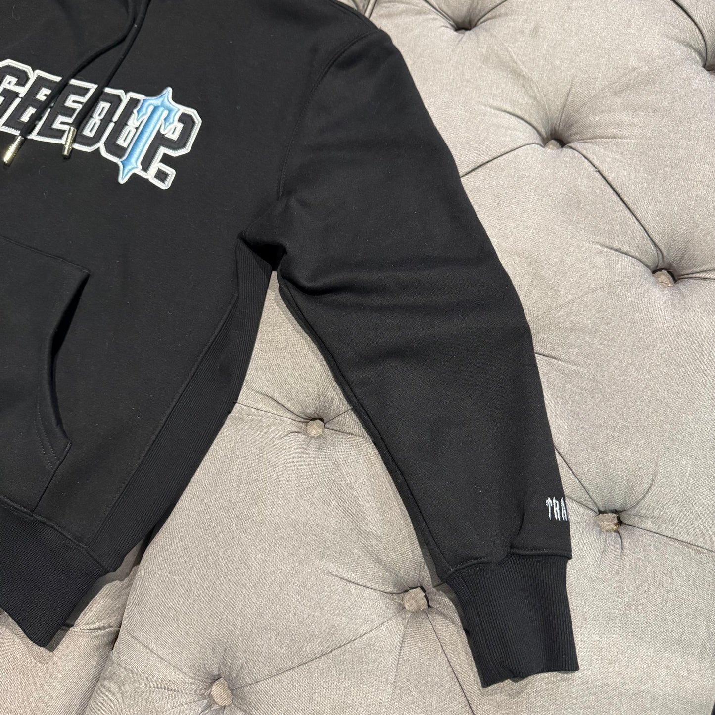 Geedup x Trapstar Play For Keeps Irongate Hoodie 'Black Blue' (Second hand)