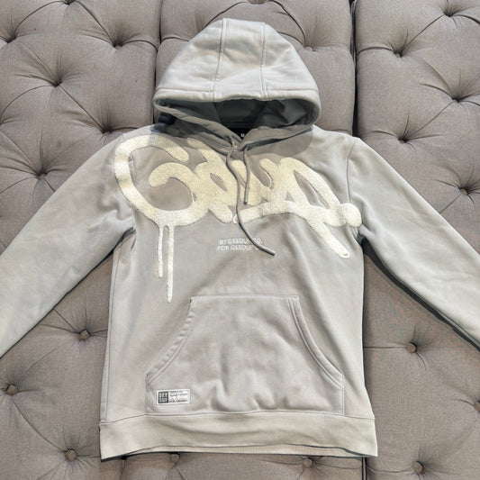 Geedup Handstyle Hoodie 'Grey White' (Second hand)