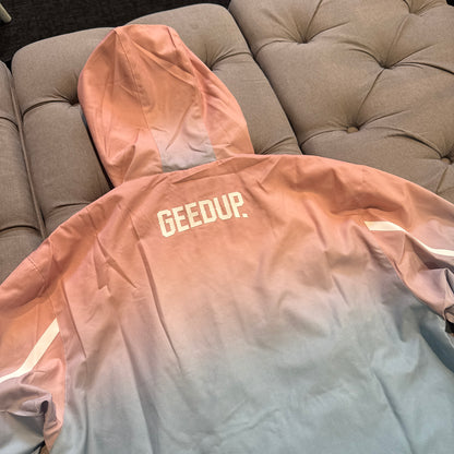 Geedup X ArrDee Sublimated Zipup Jacket 'Baby Blue Peach' (Brand New)