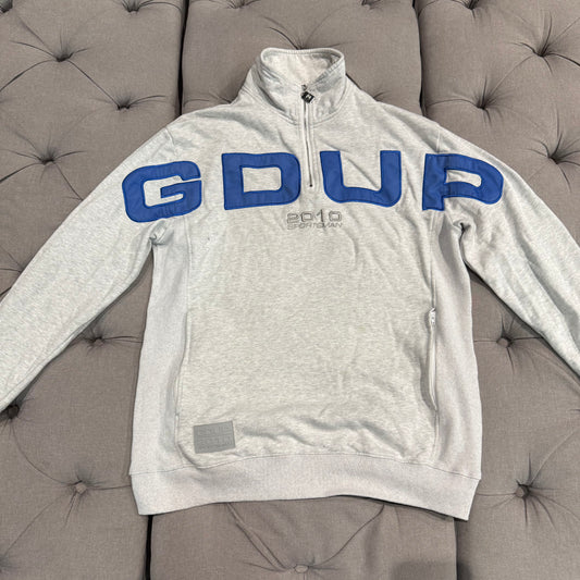 Geedup Since 2010 Sportsman Quarter Zip ‘White Marle Blue’