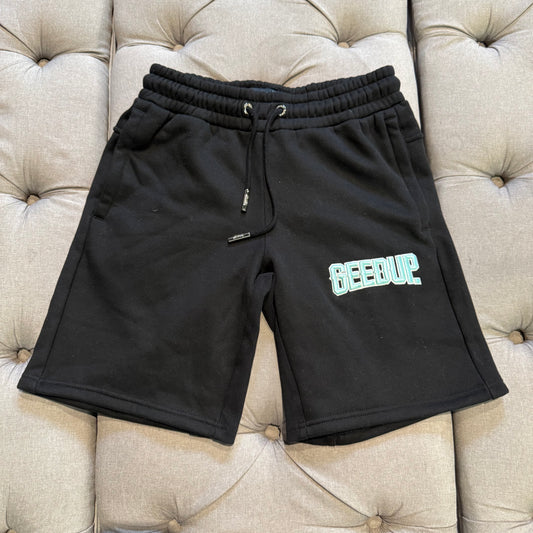 Geedup Logo Shorts 'Black Teal' (Second hand)