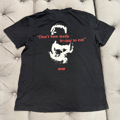 Geedup Don't Lose Teeth T-Shirt 'Black Red' (Second hand)