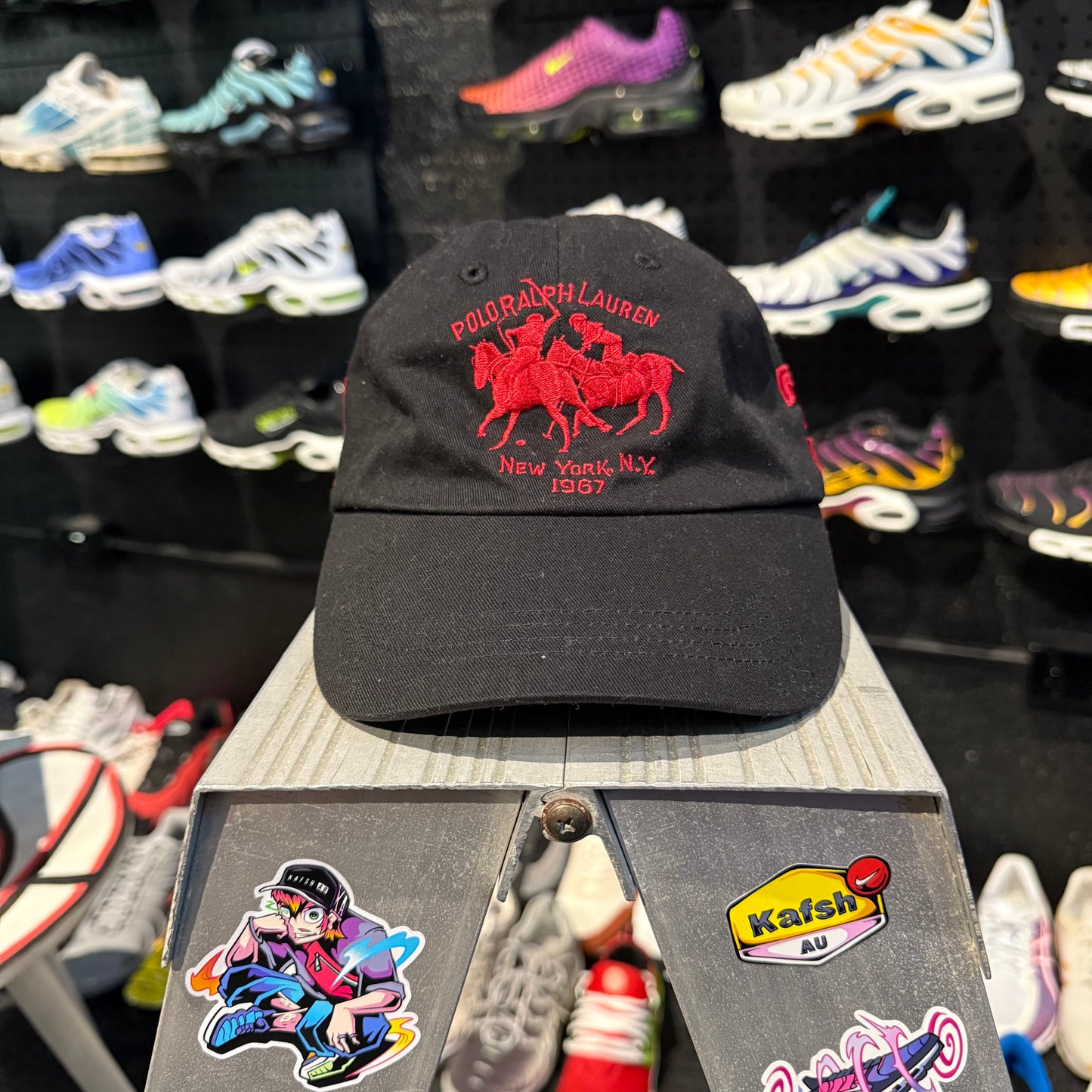 Polo Ralph Lauren New York 2 Horses Cap 'Black Red' (Second Hand)