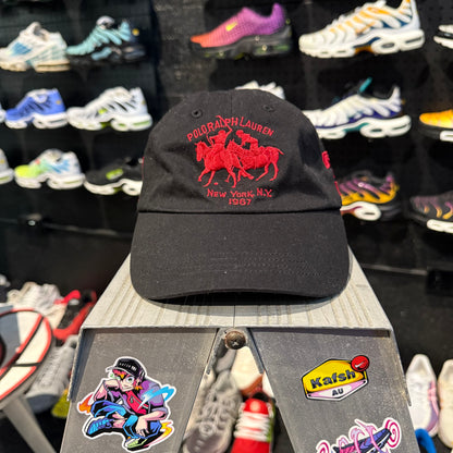 Polo Ralph Lauren New York 2 Horses Cap 'Black Red' (Second Hand)
