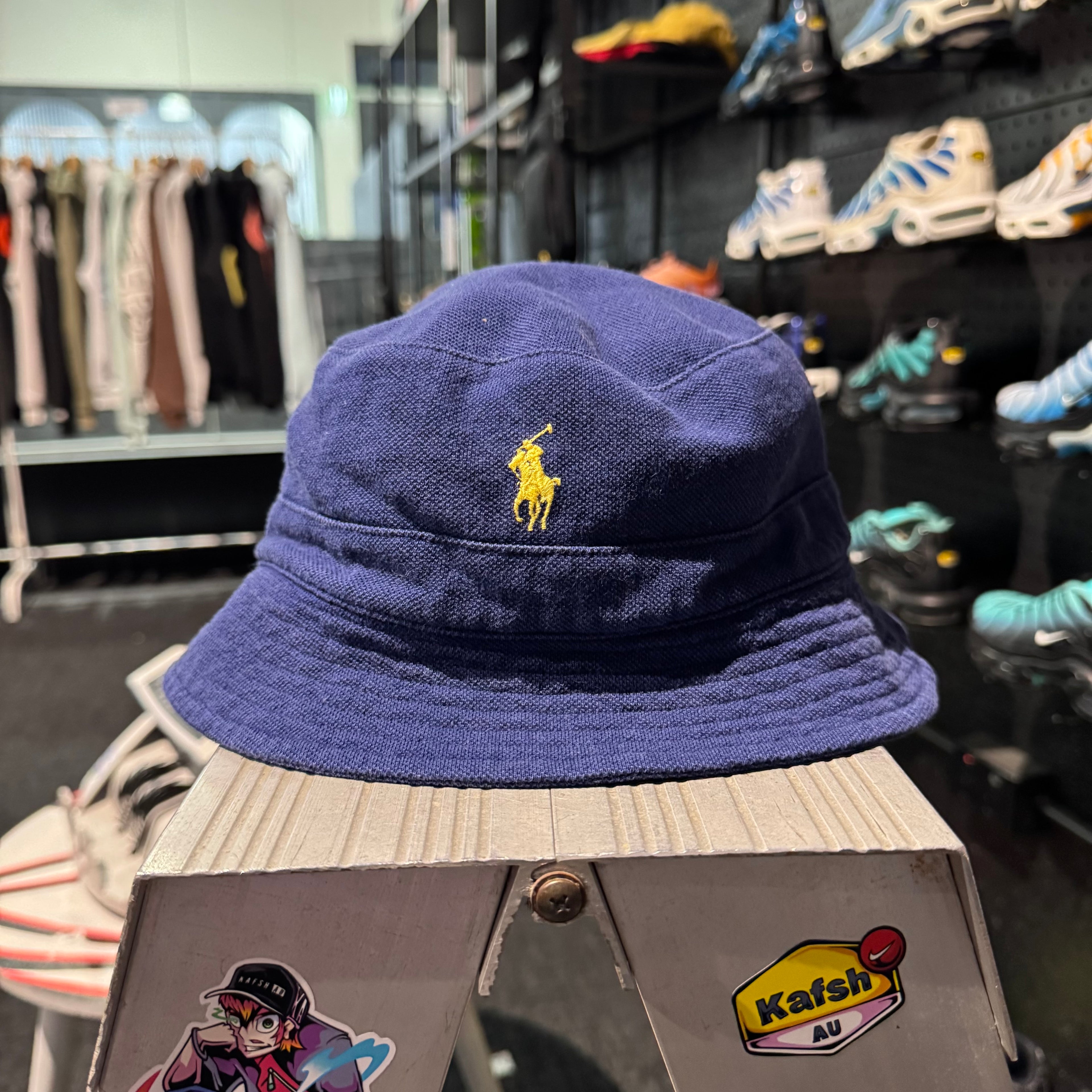 Polo Bucket Hat 'Navy Yellow' (Second Hand)