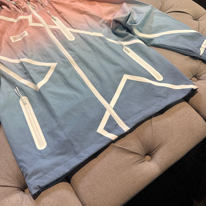 Geedup X ArrDee Sublimated Zipup Jacket 'Baby Blue Peach' (Brand New)