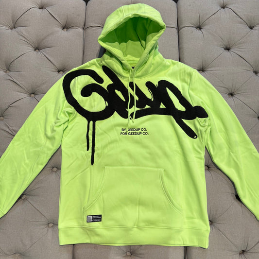 Geedup Handstyle Hoodie Pastel 'Green Black' (Brand New)