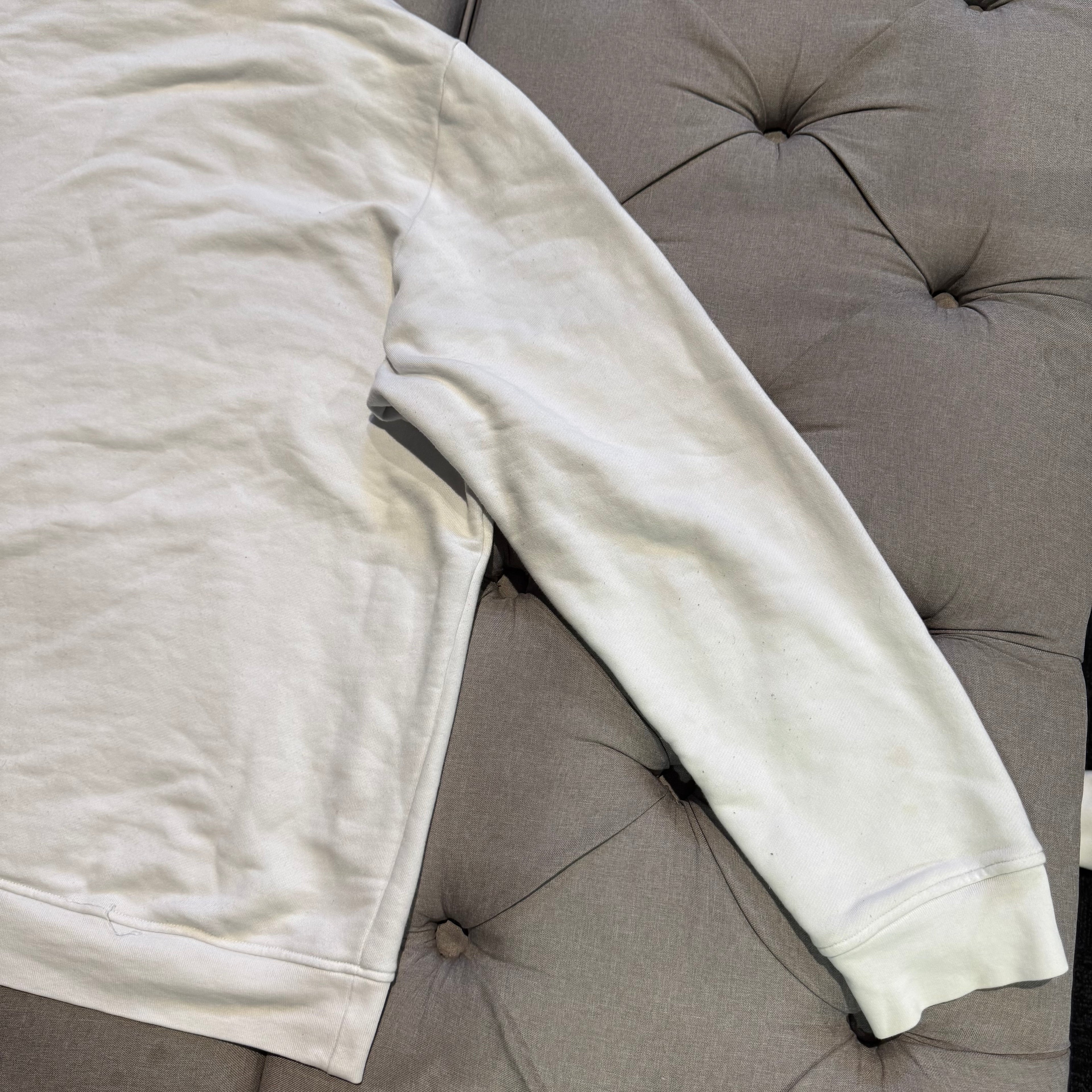 Lacoste Big Logo Croc Hoodie 'White Green' (Second hand)