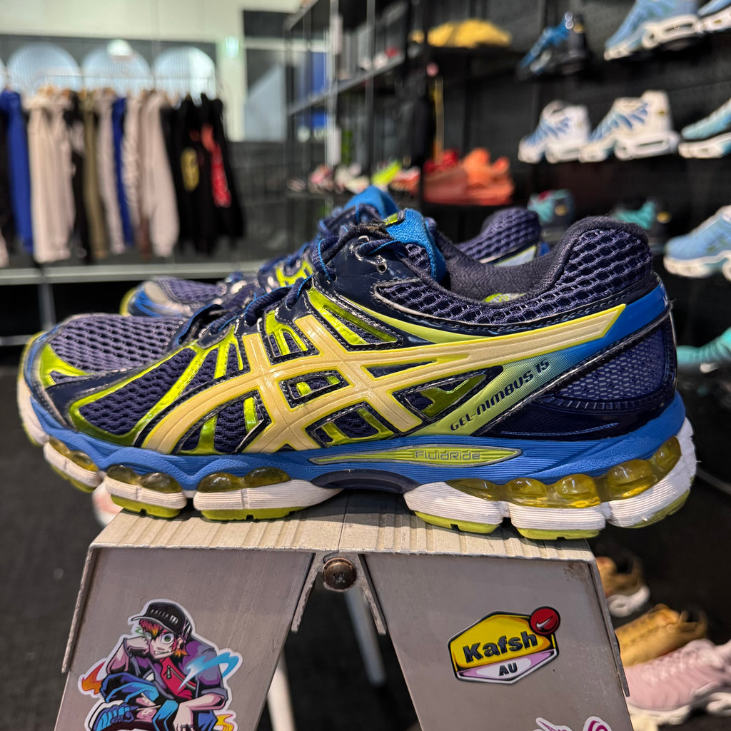 Asics Gel Nimbus 15 'Purple Blue Neon' (Second hand)