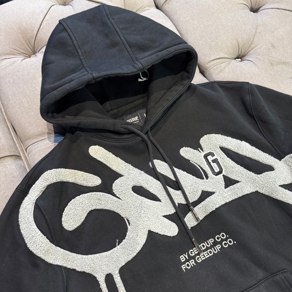 Geedup Handstyle G Hoodie 'Black Grey' (Second hand)