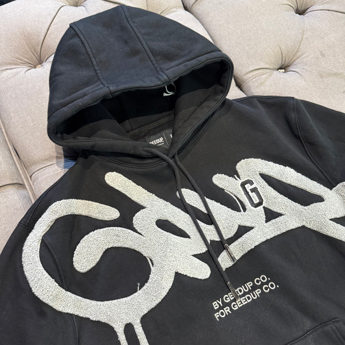 Geedup Handstyle G Hoodie 'Black Grey' (Second hand)