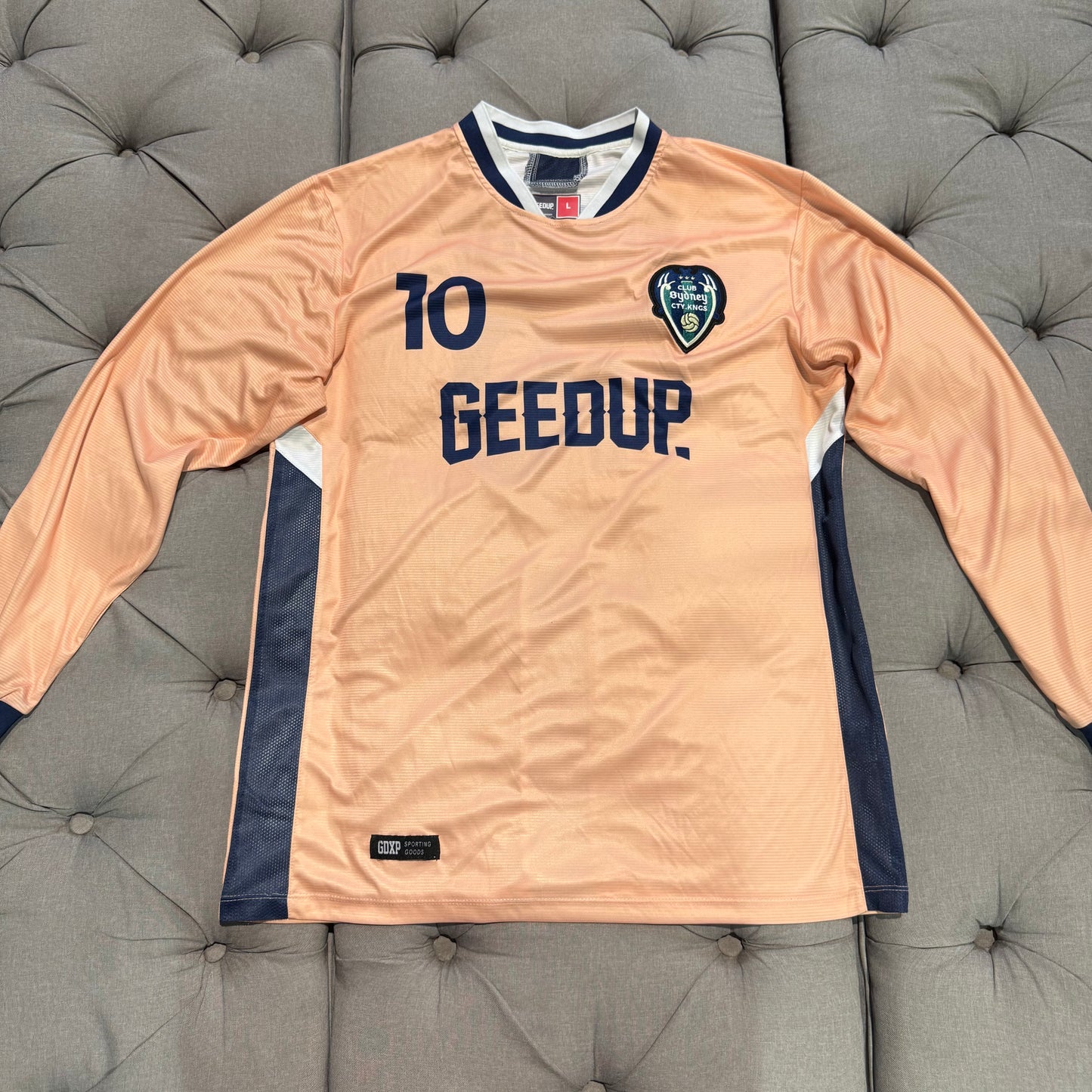 Geedup Club Sydney Long Sleeve Jersey 'Peach Navy' (10+ YEAR OLD RELEASE) (Second hand)