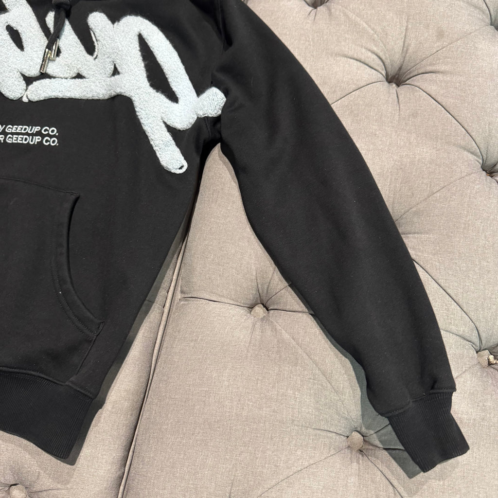 Geedup Handstyle Hoodie 'Black Baby Blue' (Second hand)
