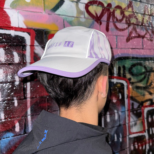 THE KAFSH HAT 'WHITE/LAVENDER'
