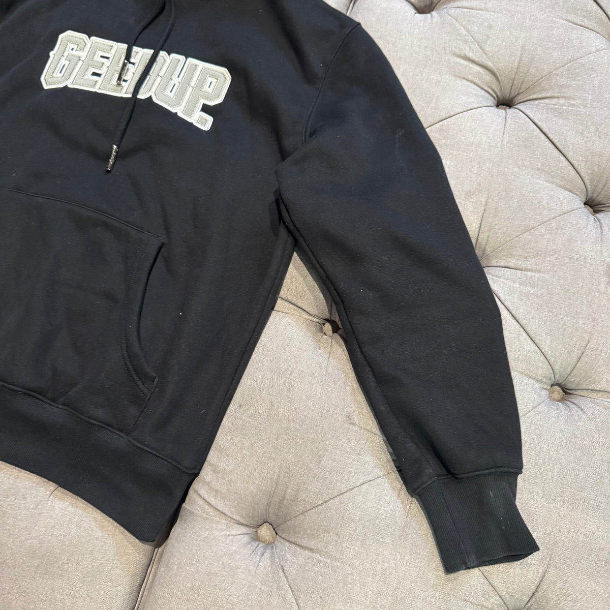 Geedup Play For Keeps Hoodie 'Black White Grey' (Second hand)