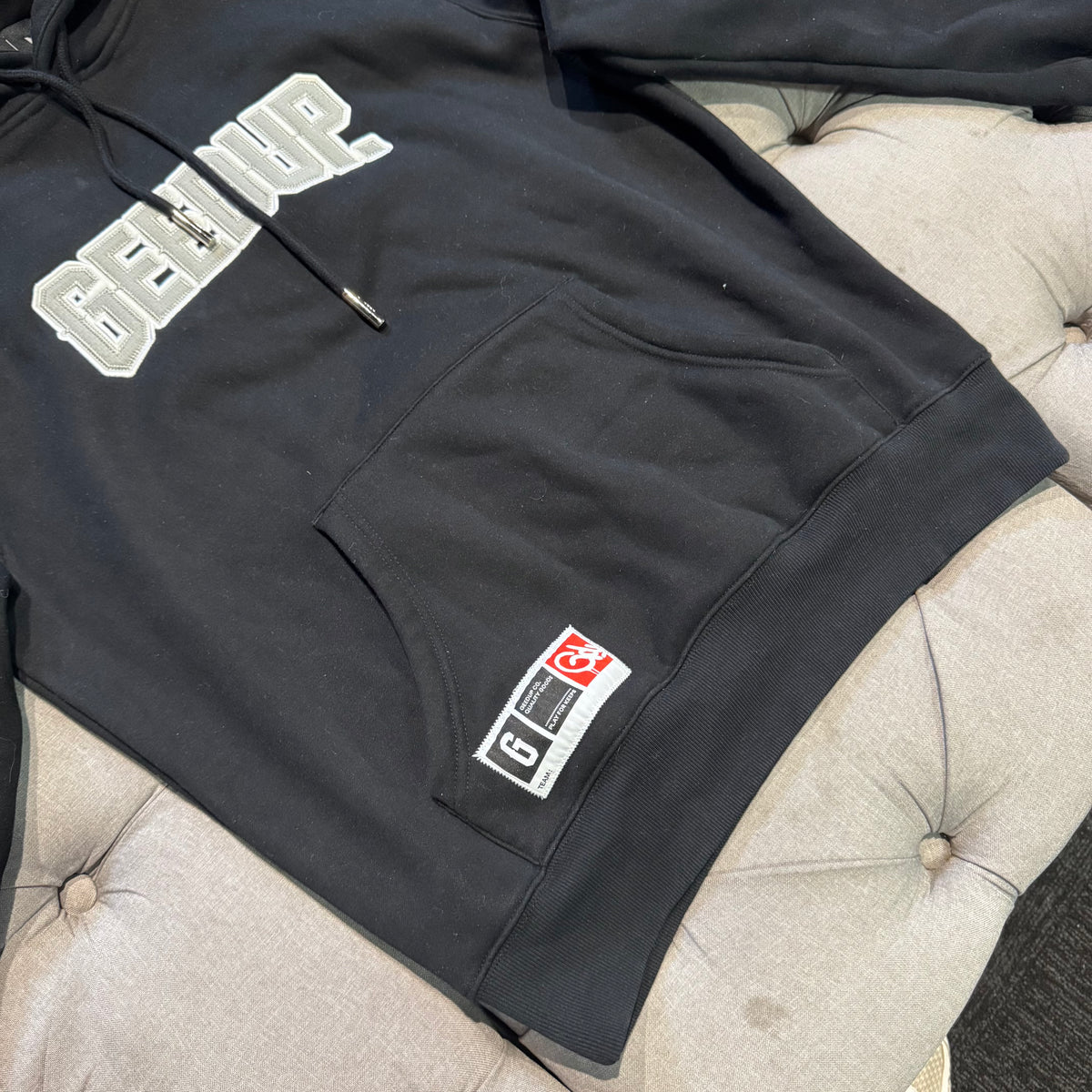 Geedup Play For Keeps Hoodie 'Black White Grey' (Second hand)