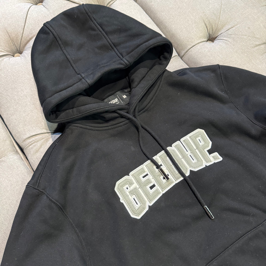 Geedup Play For Keeps Hoodie 'Black White Grey' (Second hand)