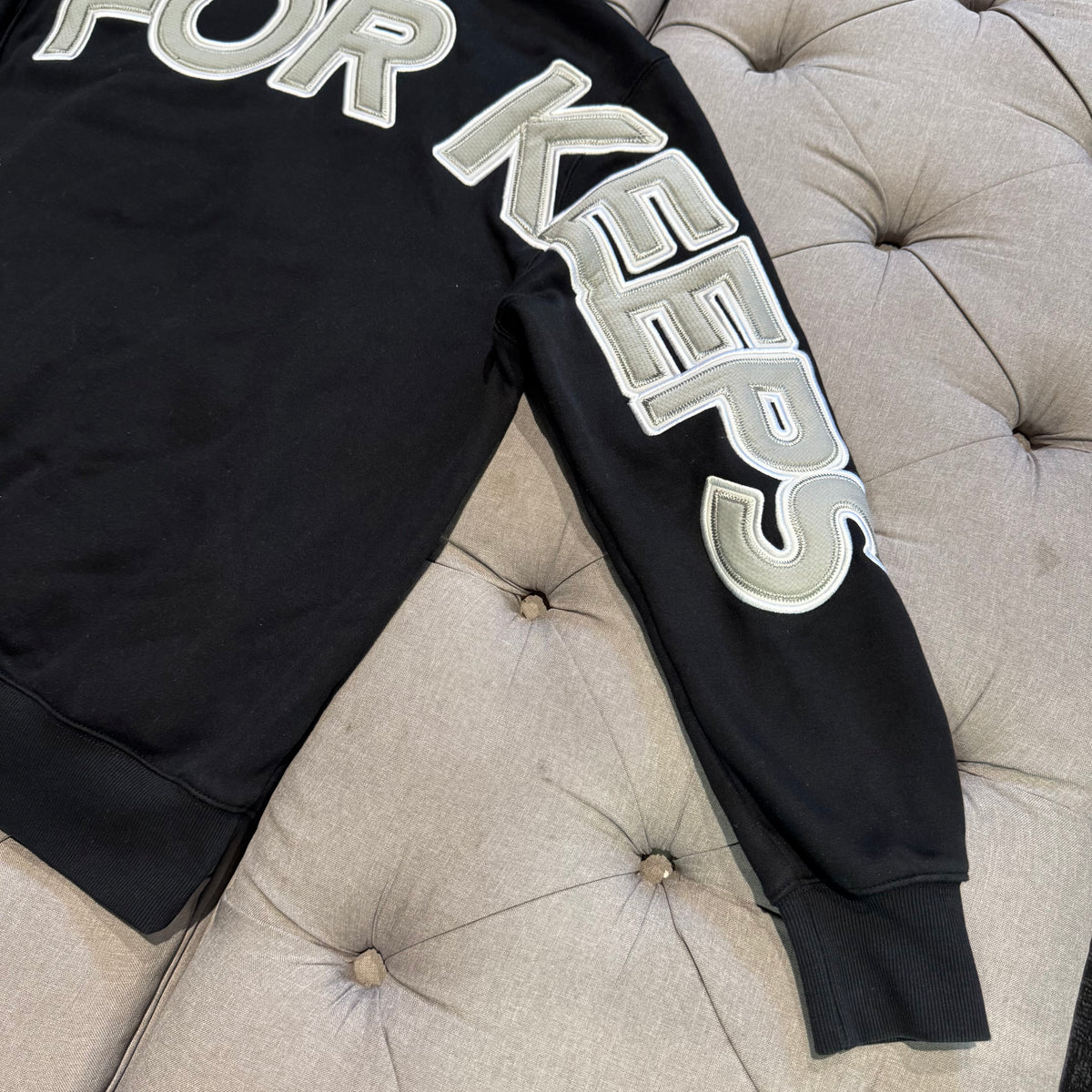 Geedup Play For Keeps Hoodie 'Black White Grey' (Second hand)