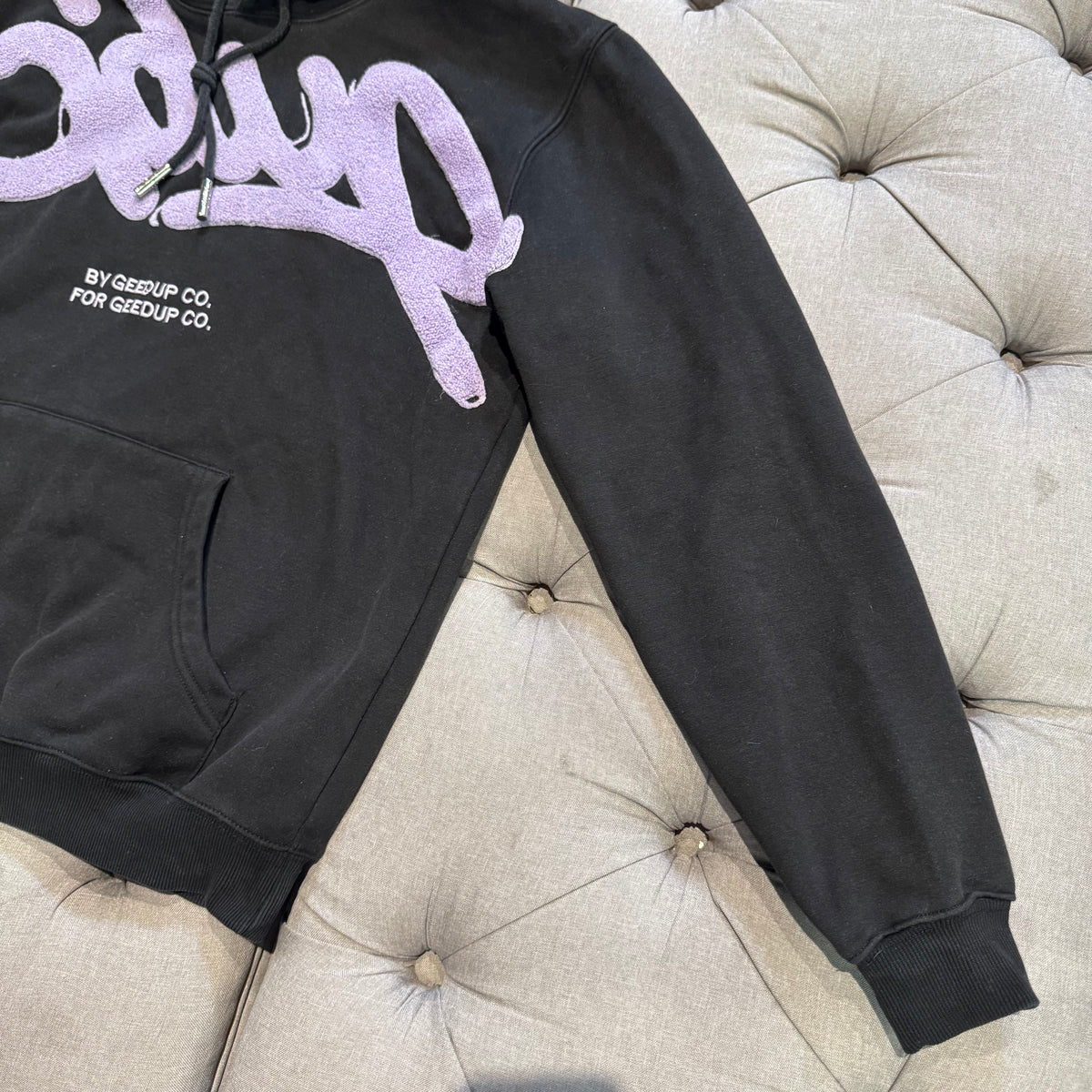 Geedup Handstyle Hoodie 'Black Purple' (Second hand)