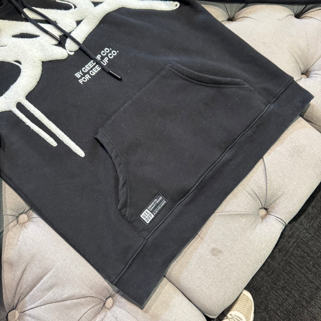 Geedup Handstyle Hoodie 'Black White' (Second hand)